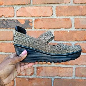 BM Bernie Mev Stretch Woven Platform Wedge Mary Jane – EU 39 | US 9.5 Fit